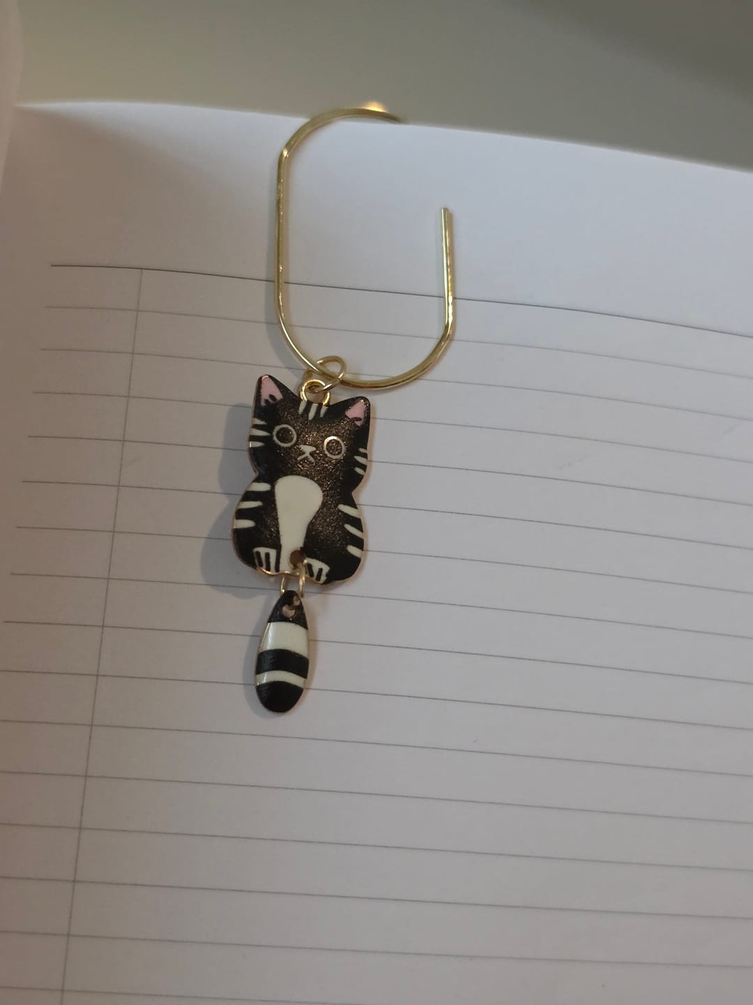 Customer photo review of Jumbo Gold Paperclip Bookmark – Charm Holder (Set of 2)