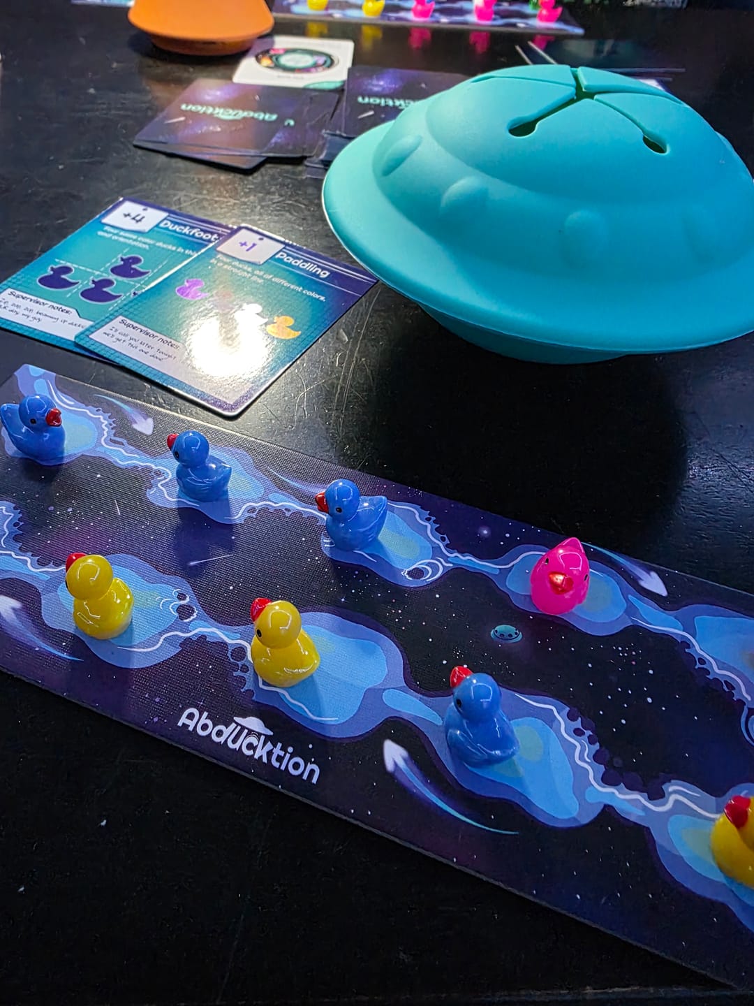 Customer photo review of Abducktion Base Game + IntergalacDuck Expansion (ships inside main box!)