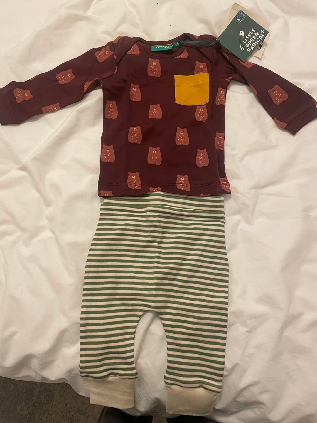Customer photo review of Teddy Bears Organic T Shirt & Jogger Playset