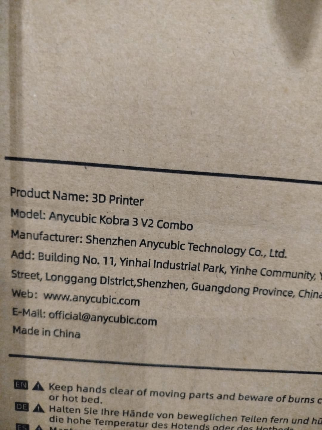 Customer photo review of Anycubic Kobra 3 V2 Combo