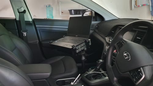 Customer photo review of RAM Reverse Configuration Universal No-Drill Laptop Mount (RAM-VB-196-1-SW1)