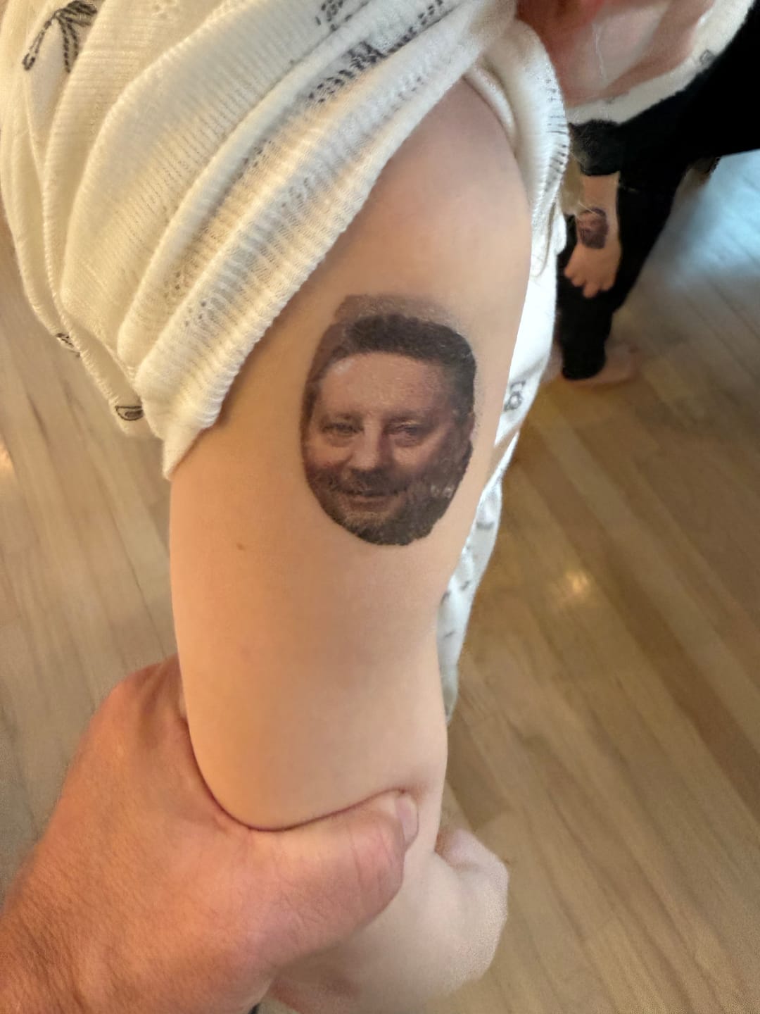 Customer photo review of Custom Photo Temporary Tattoo