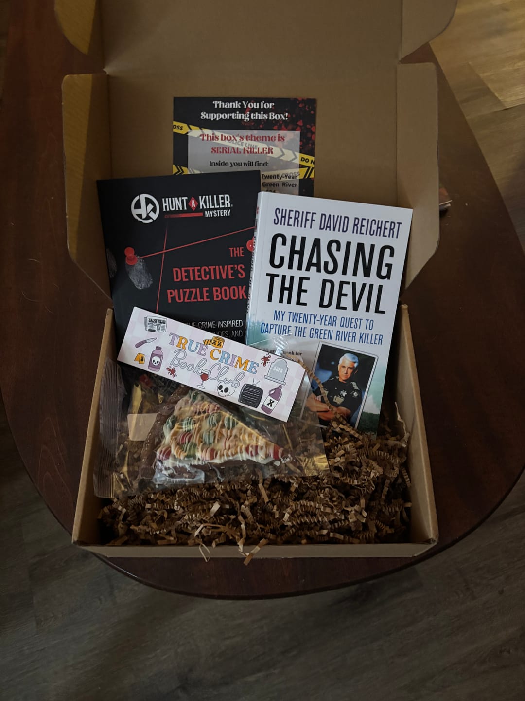 Customer photo review of Bi-monthly True Crime Book Box