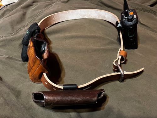 Customer photo review of Men's Leather Belt - Oak Brown