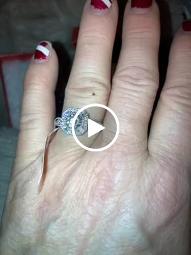 Customer video review of Halo Art Deco Milgrain Octagon Sun Cut CZ Ring in Sterling Silver