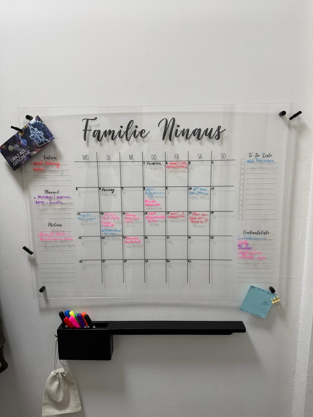 Customer photo review of 4-Namen Familienplaner