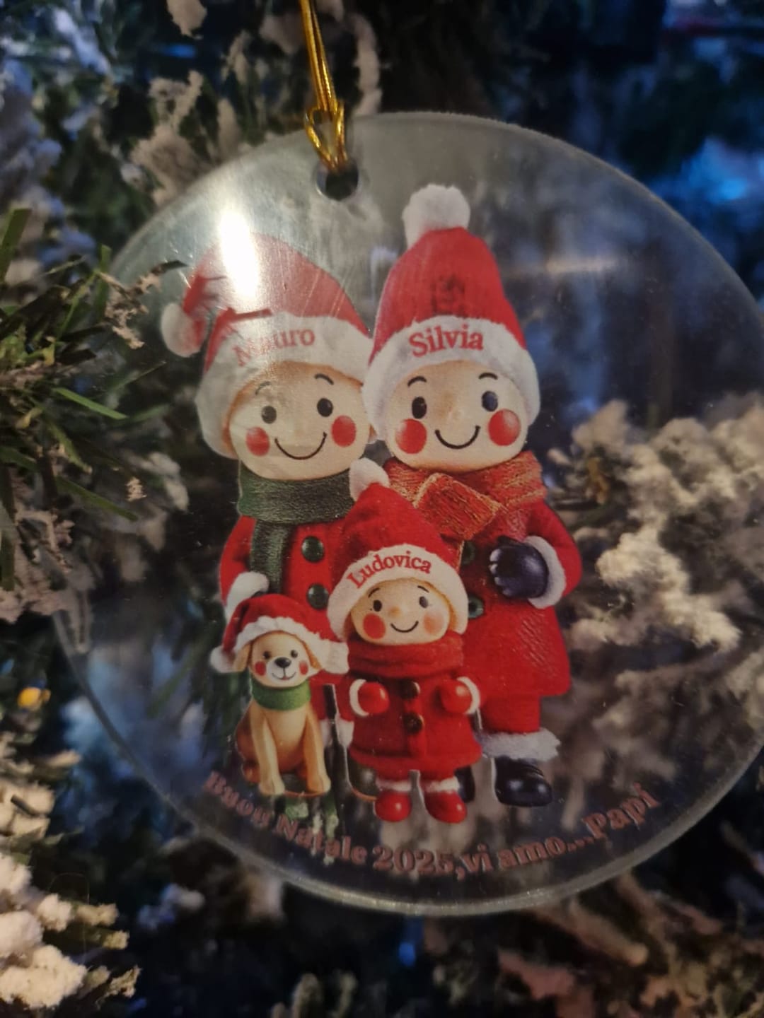 Customer photo review of Familienmitglieder mit 1-9 Personen - Personalisierter Baumschmuck