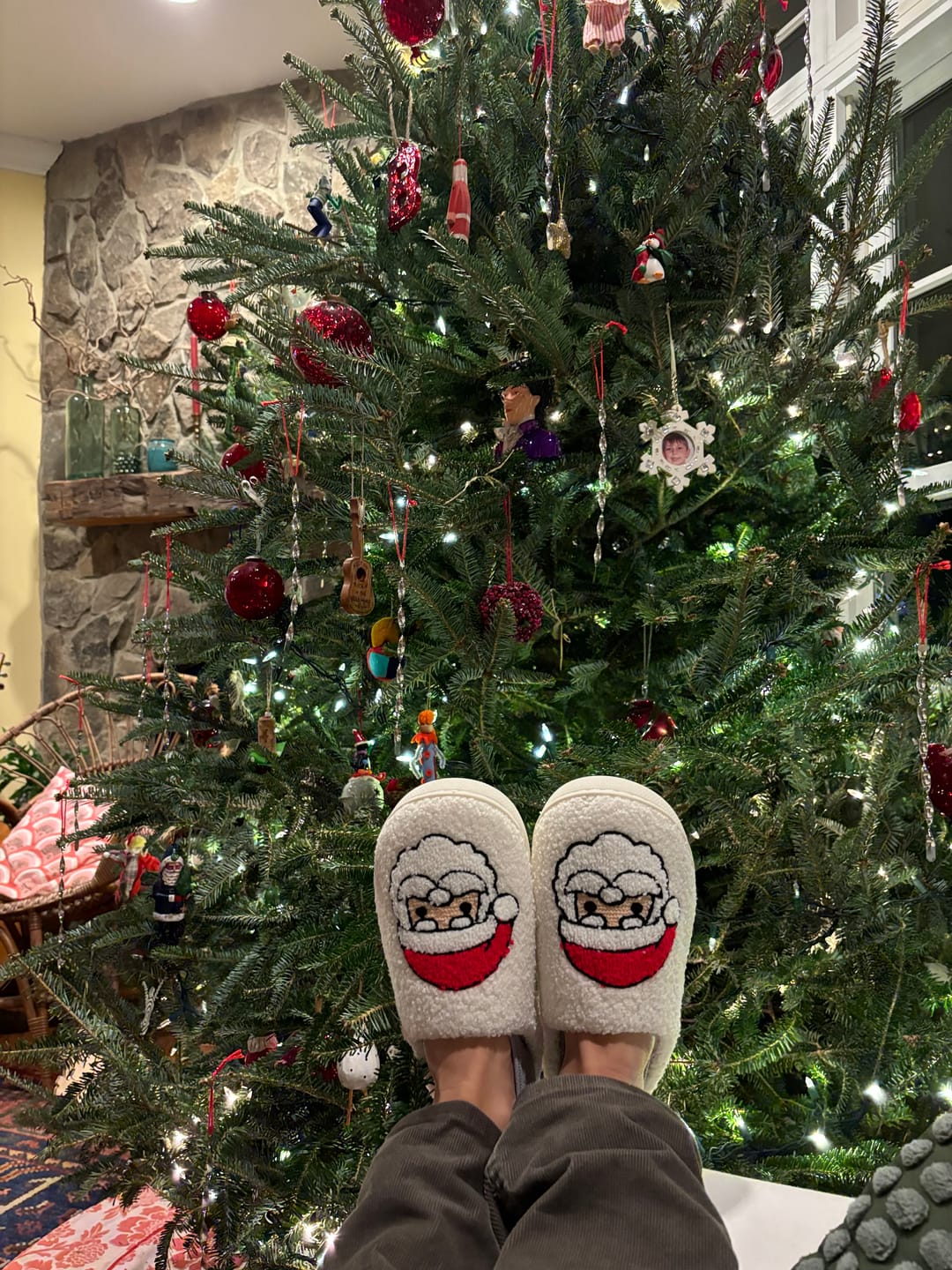 Customer photo review of Joyful Christmas Slippers
