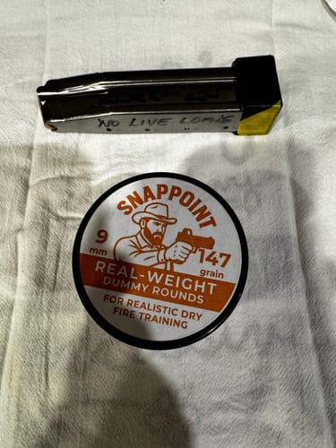 Customer photo review of SnapPoint 9mm Snap Caps (Set of 20)– Real-Weight Dry Fire Dummy Rounds w/ SnapPlug Primer