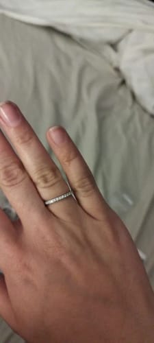 Customer photo review of 2mm Half Eternity Wedding Band