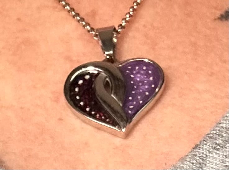 Customer photo review of Crossover Heart Stainless Steel Pendant