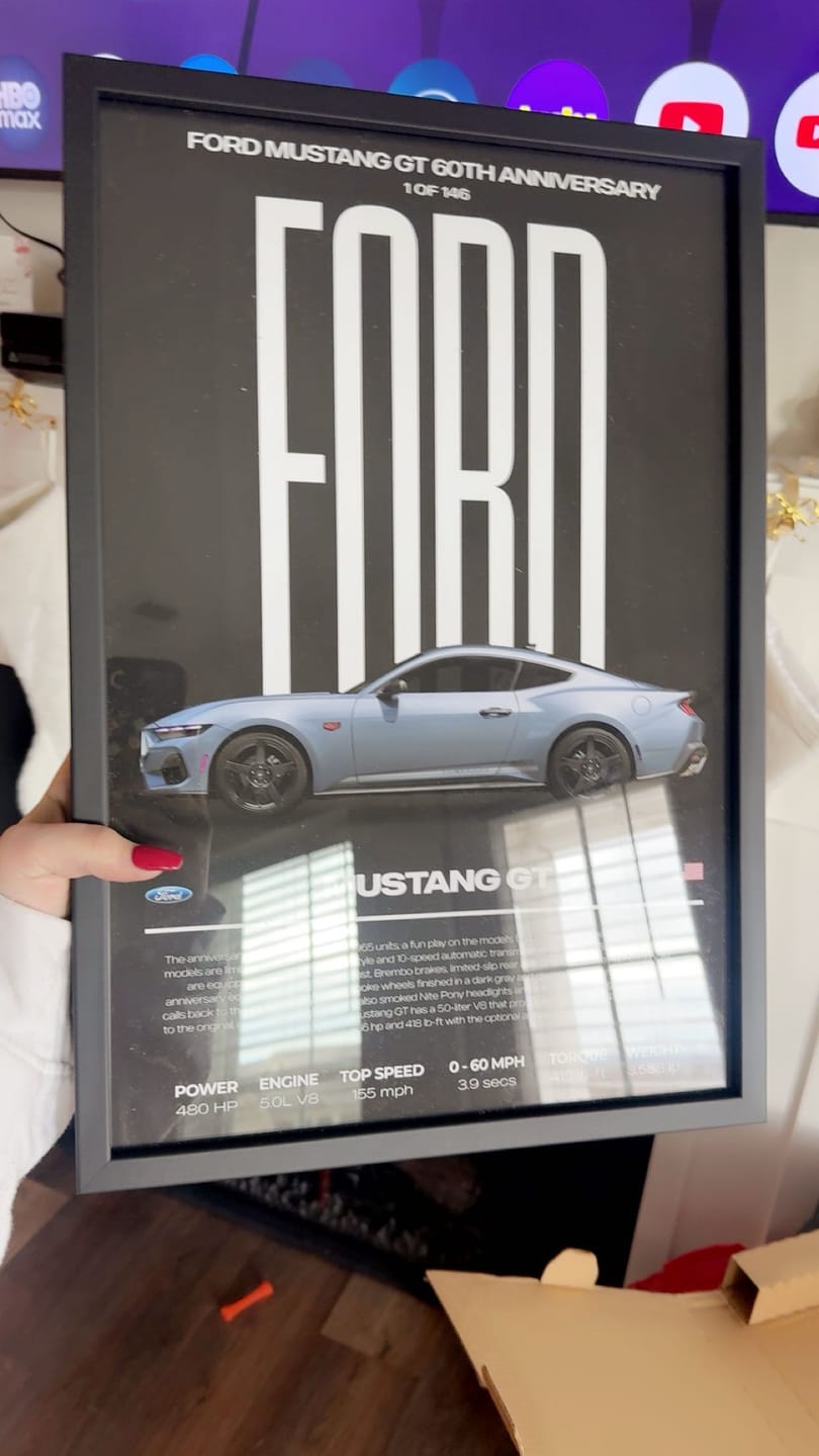 Customer photo review of Modern Custom Car Poster – Artist Handmade