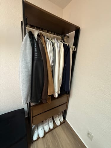 Customer photo review of Clóset Modular Valencia 2 Cajones 70cm Marrón/Negro