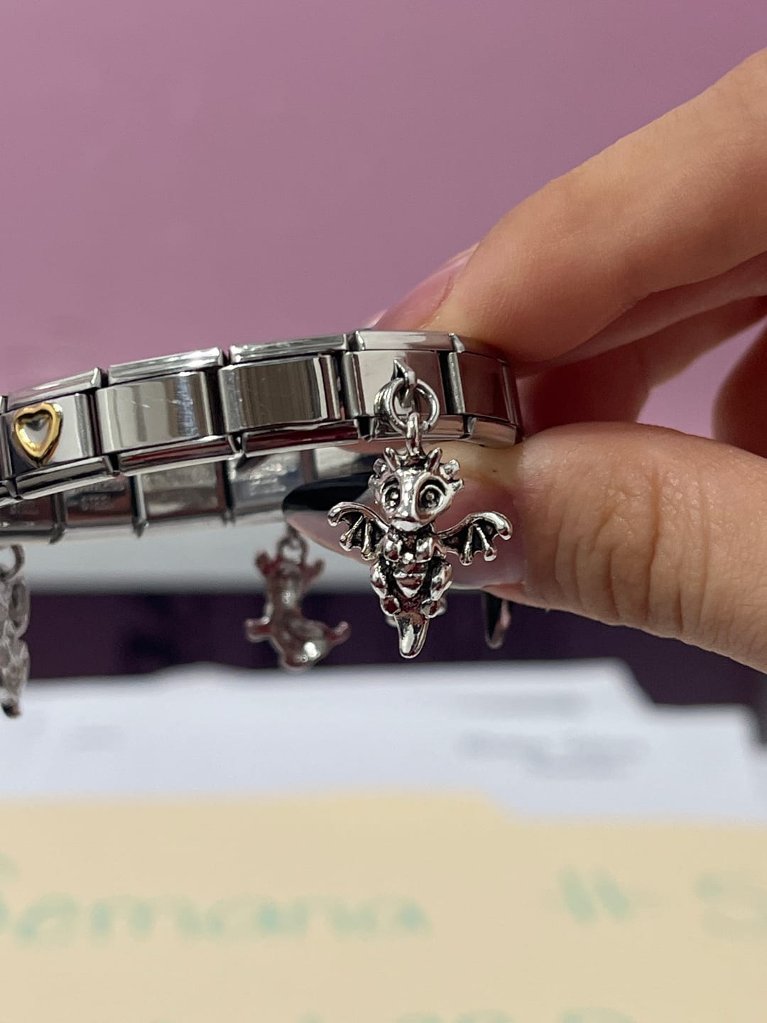 Customer photo review of Charm Dragón Mágico