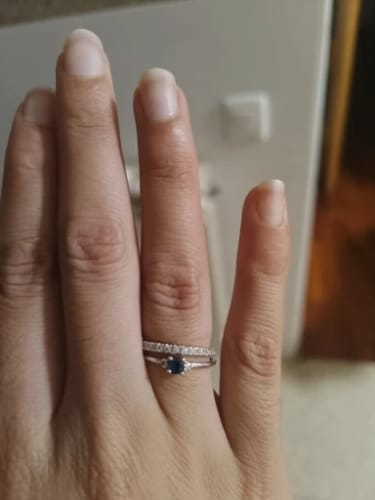 Customer photo review of 2mm Half Eternity Wedding Band
