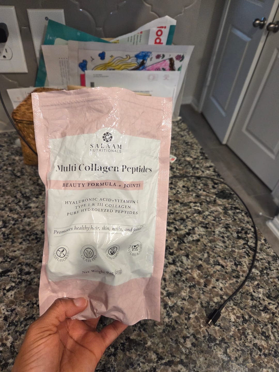 Customer photo review of Pure Halal Collagen Hydrolyzed Peptides Type 1 & 3 Powder - With Vitamin C & Hyaluronic Acid | Salaam Nutritionals