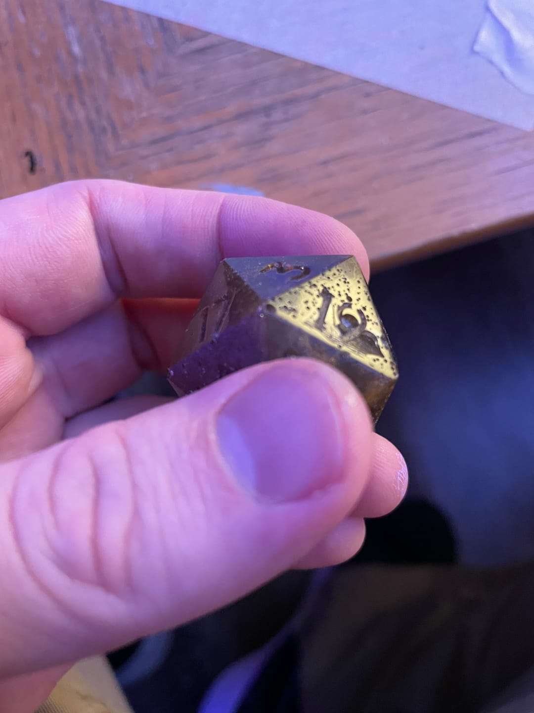 Customer photo review of Silicone Sharp Edge Dice Mold - D20
