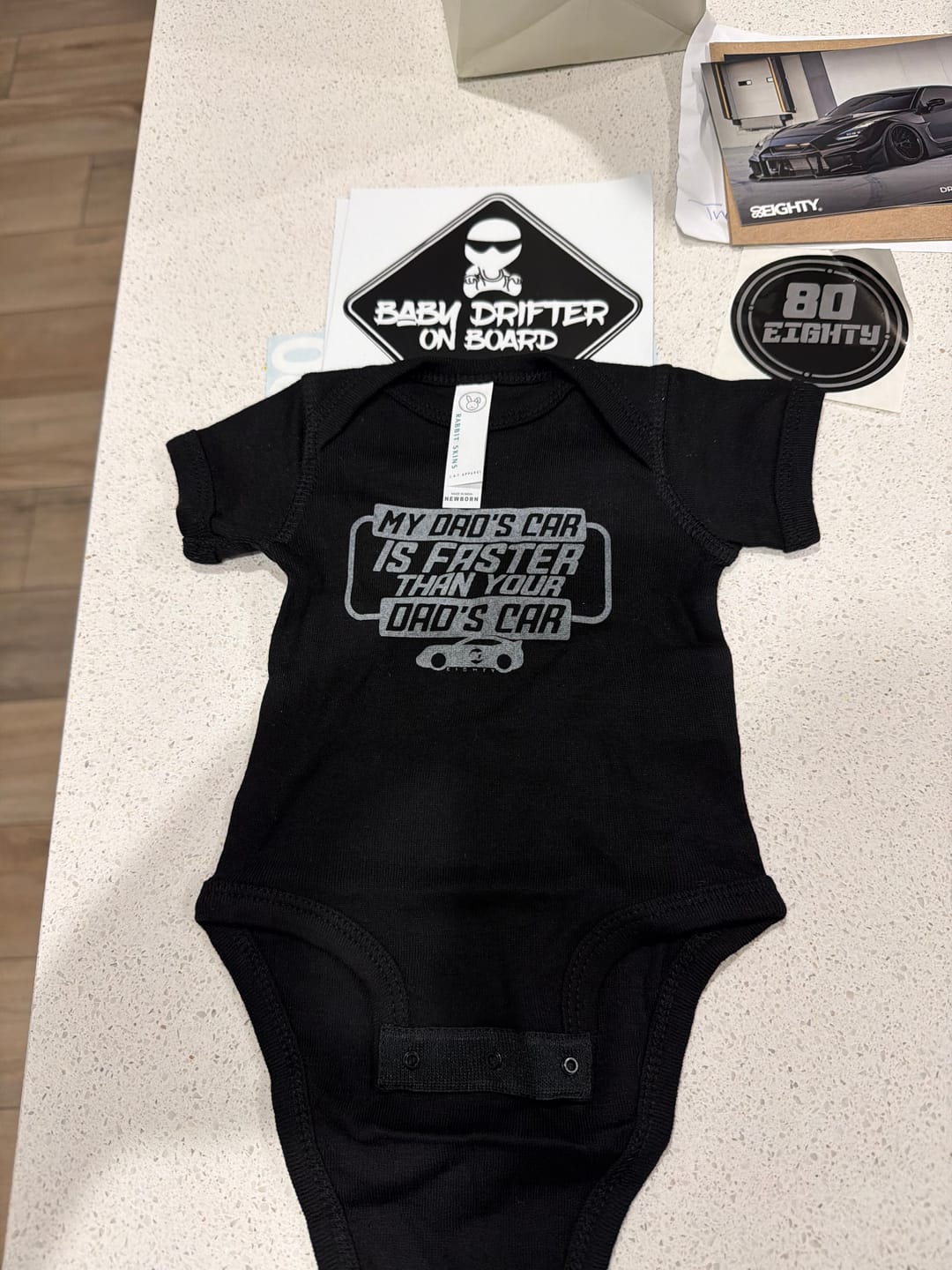Customer photo review of 80Eighty® Baby Onesie Black