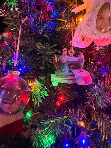 Customer photo review of Sewing Machine Quilter Personalized Christmas Acrylic Ornament - Seamstress Gift