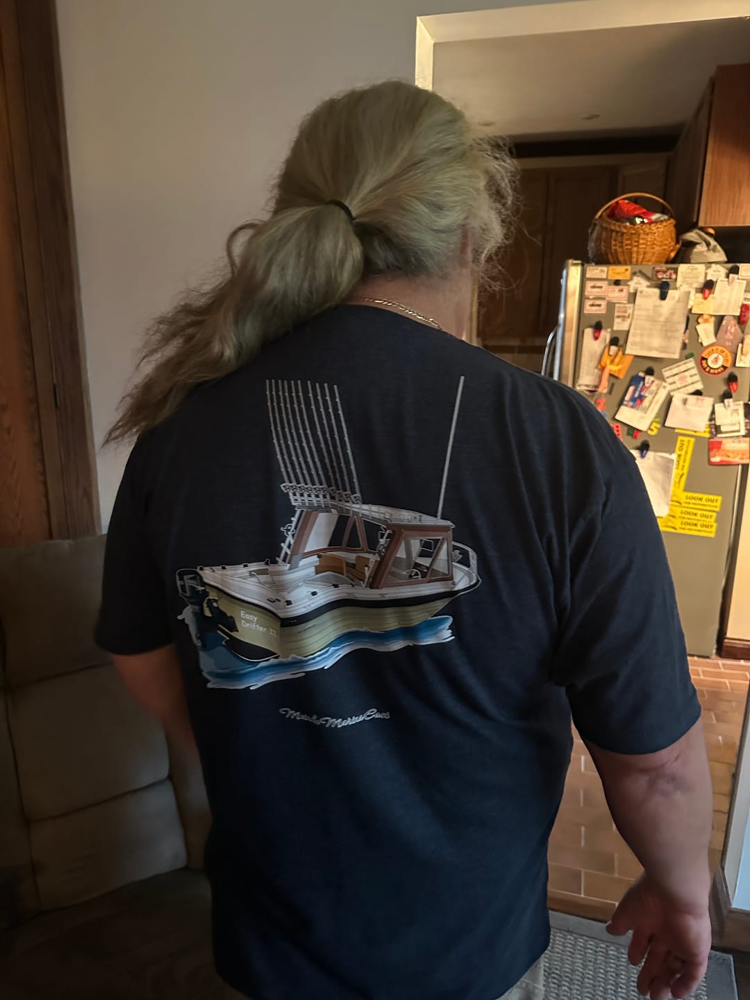 Customer photo review of Cotton/Polyester Blend Custom Boat Shirt - Short Sleeve