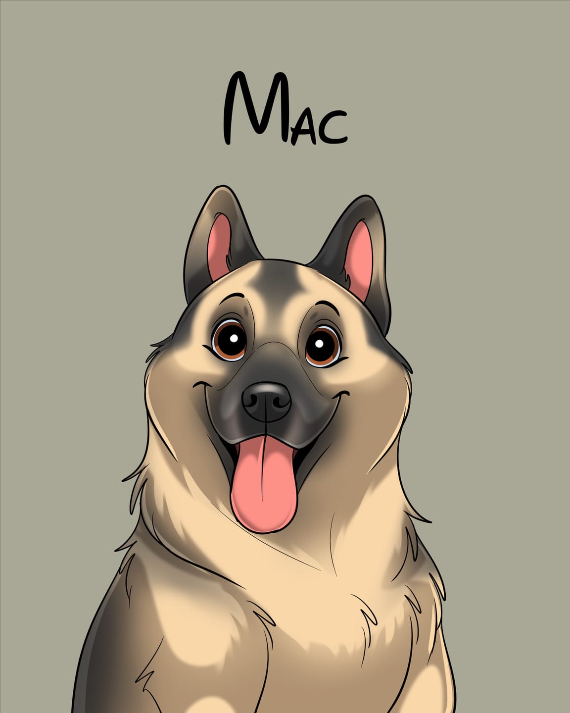 Customer photo review of Disneyfy Pet Cartoon Hand Drawn Portrait