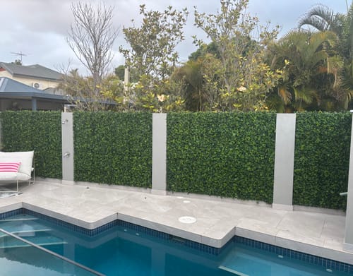 Customer photo review of Luxury Mixed Ivy Artificial Hedge Fence Panels / Fake Vertical Garden 1m x 1m UV Resistant