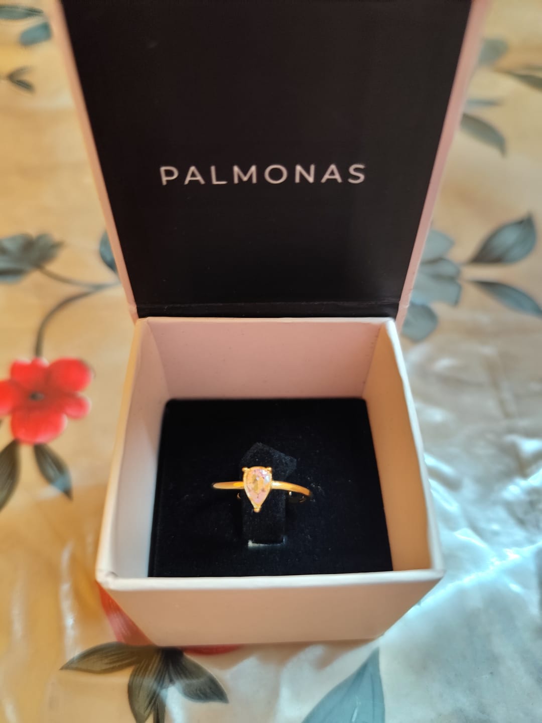 Customer photo review of Droplet Blush Ring