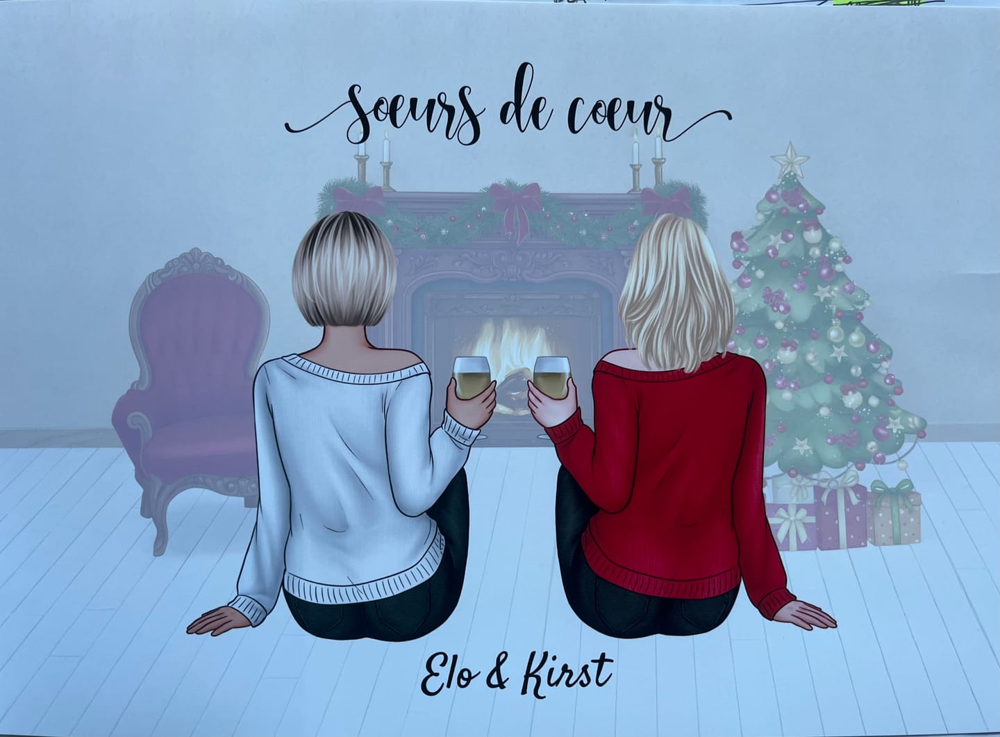Customer photo review of Affiche Personnalisée - Sœur/Amie Noël