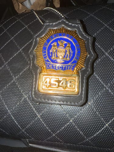 Customer photo review of NYPD New York Police Detective Badge Replica Movie Props Customizable Number