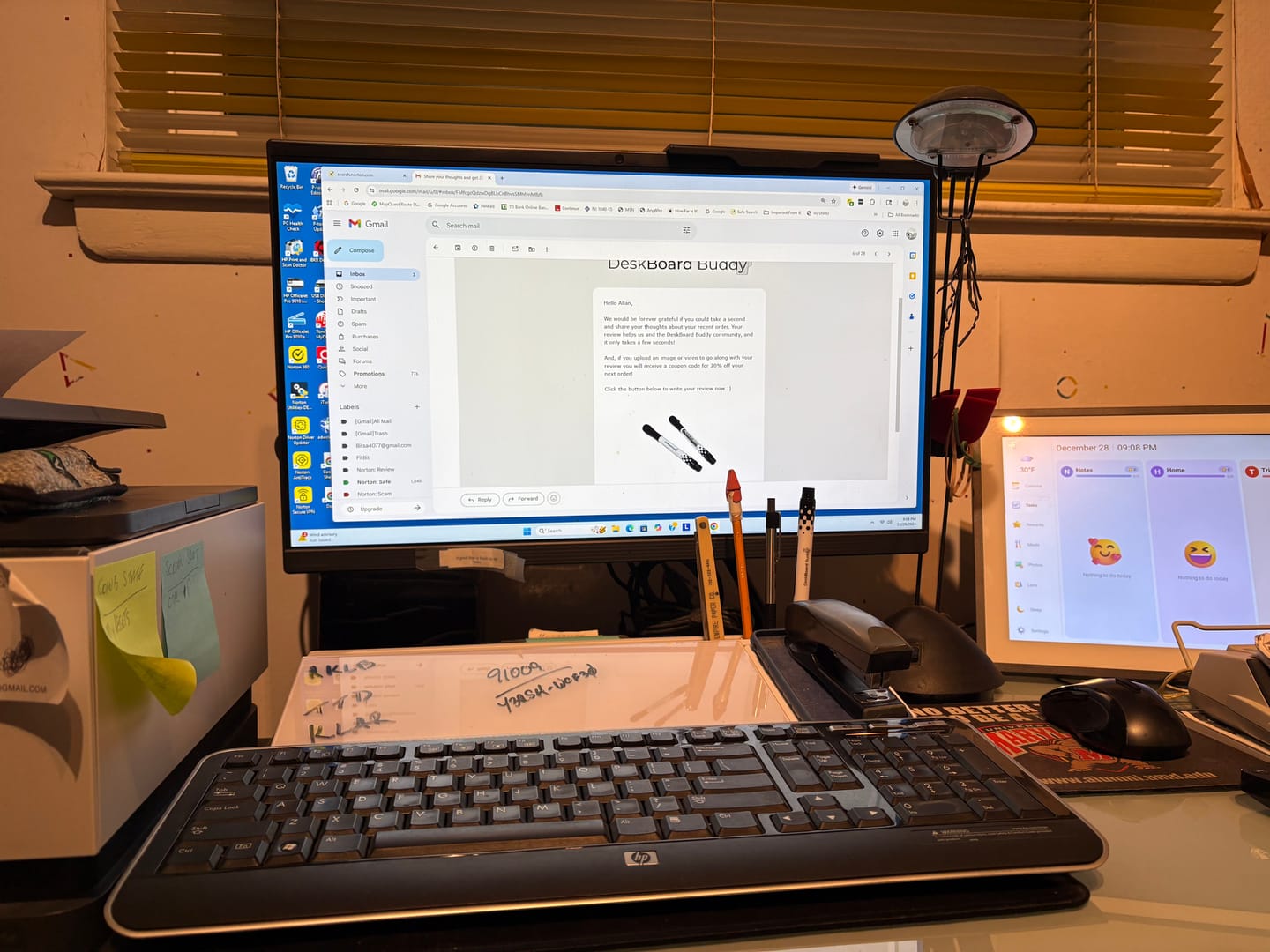 Customer photo review of Dry Erase Markers (For White DeskBoard Buddy)