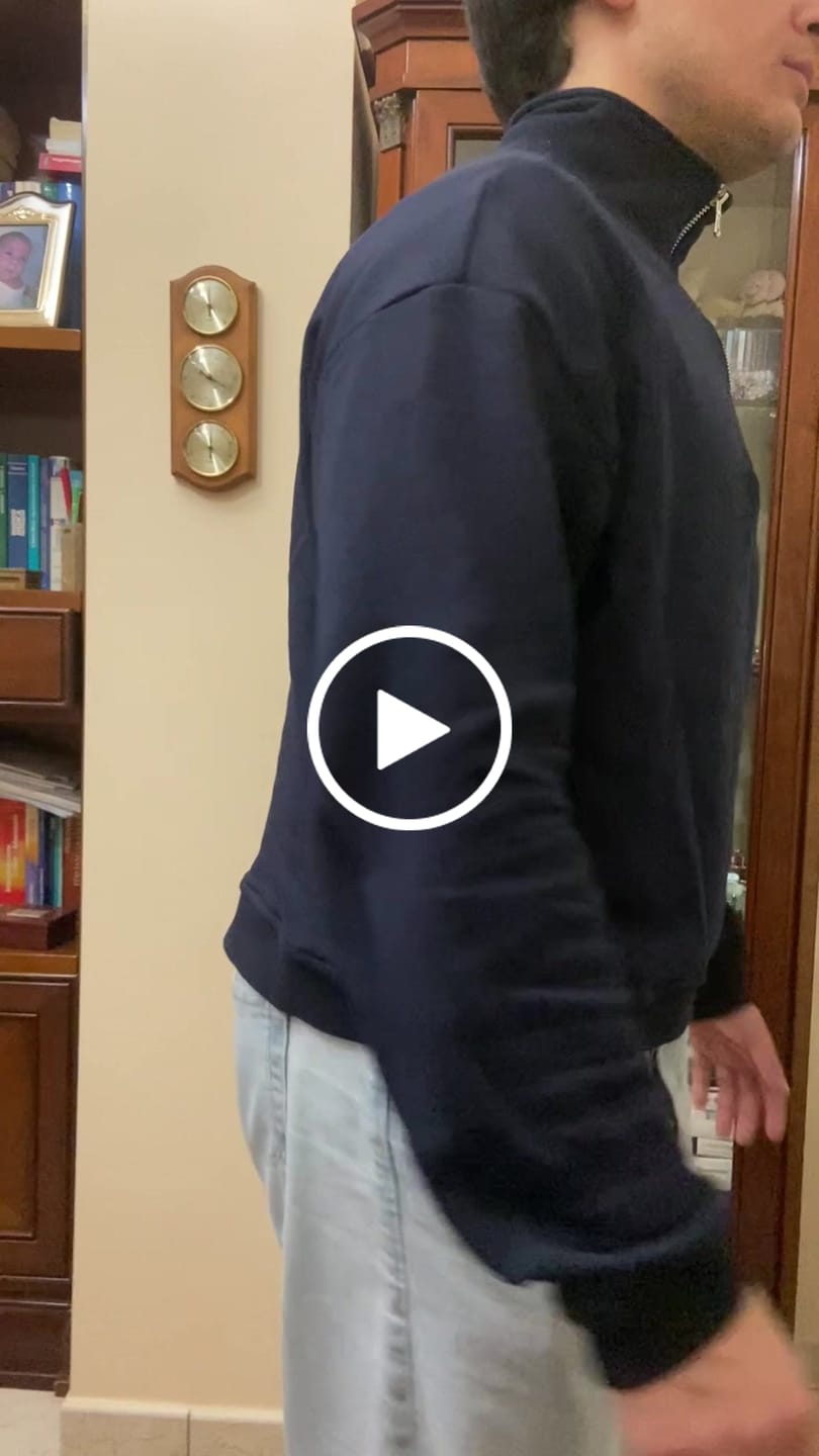 Customer video review of Sweatshirt Half Zip Blanks 330GSM Night Blue