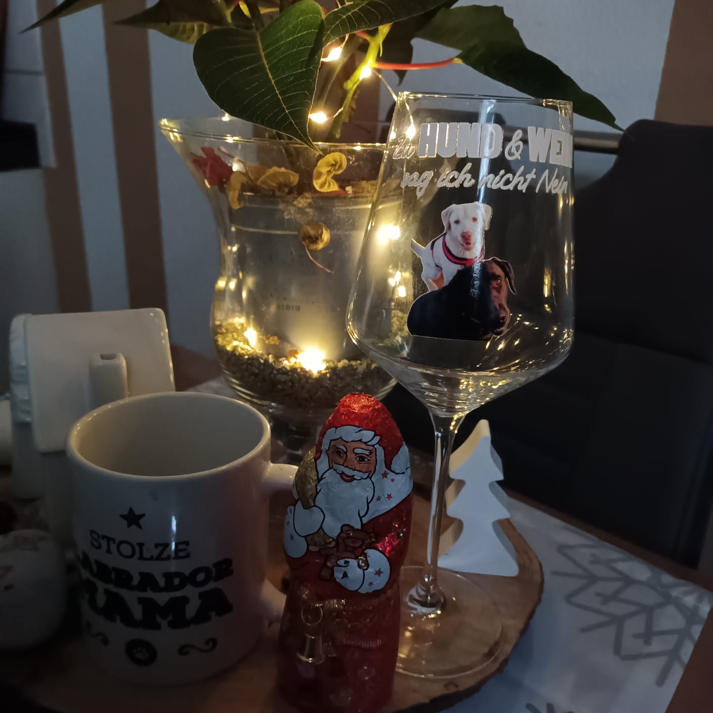 Customer photo review of Zu Hund und Wein sag ich nicht nein - Individuelles Weinglas