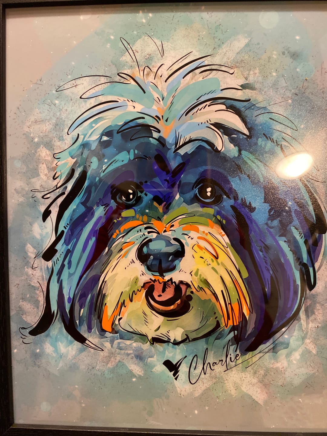 Customer photo review of Pet Portrait Wall Art - PawPalette
