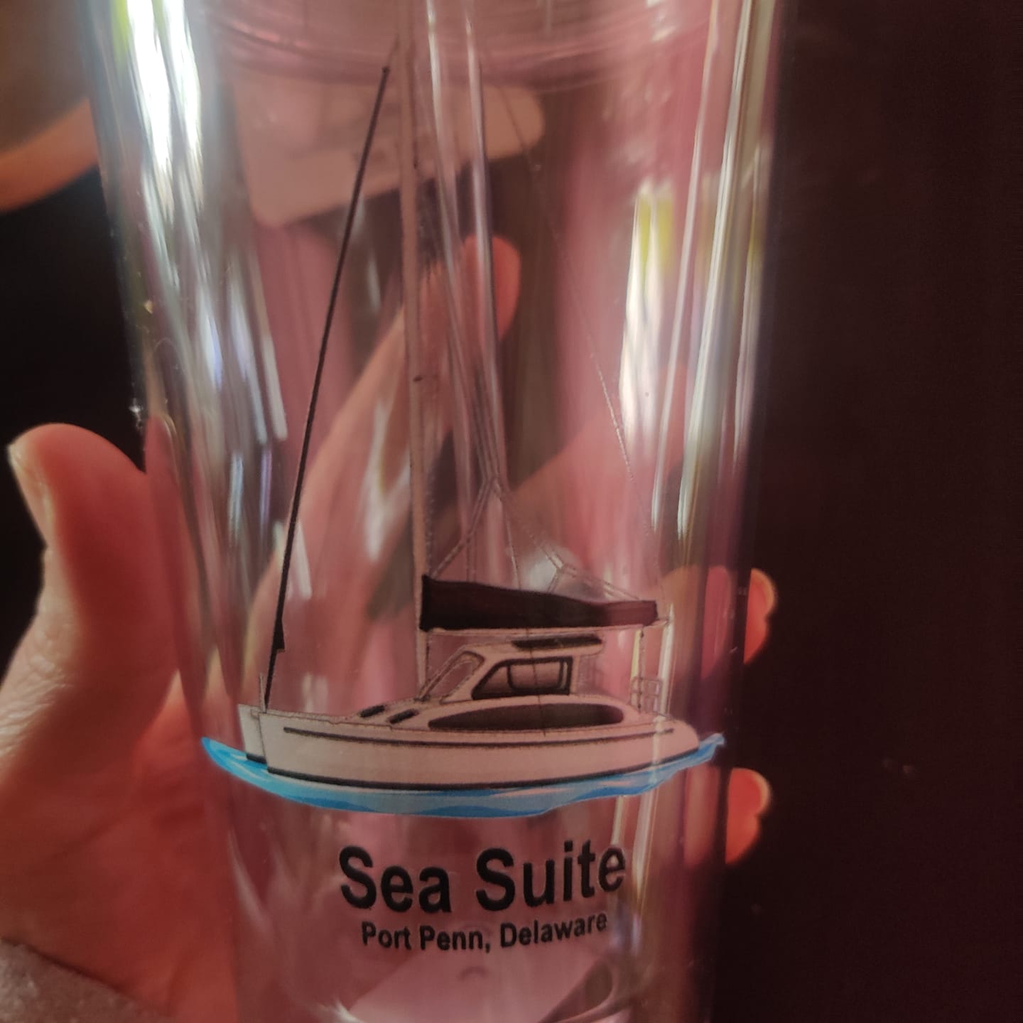 Customer photo review of Custom Acrylic Tumbler with Straw