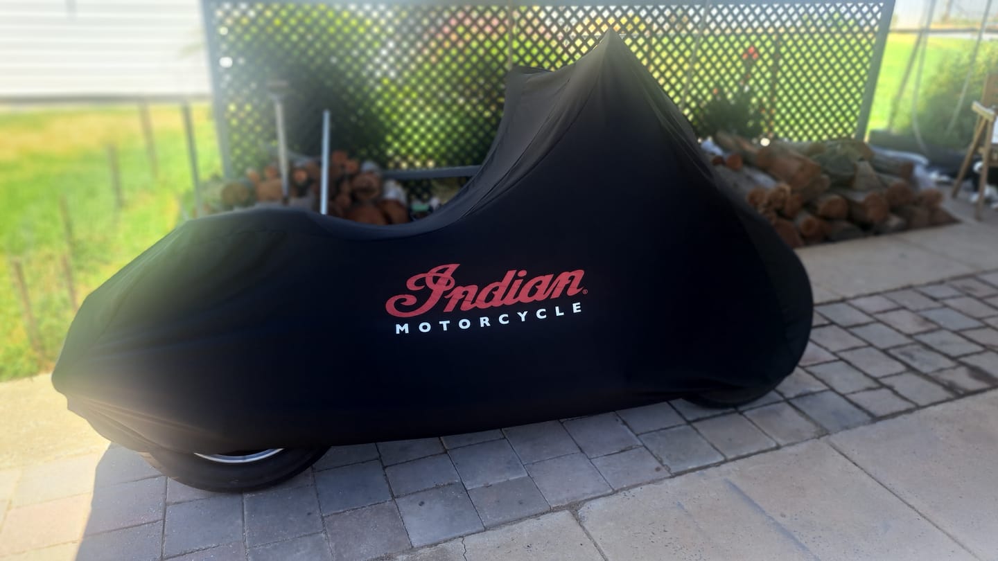 Customer photo review of Indoor Custom Motorcycle Covers