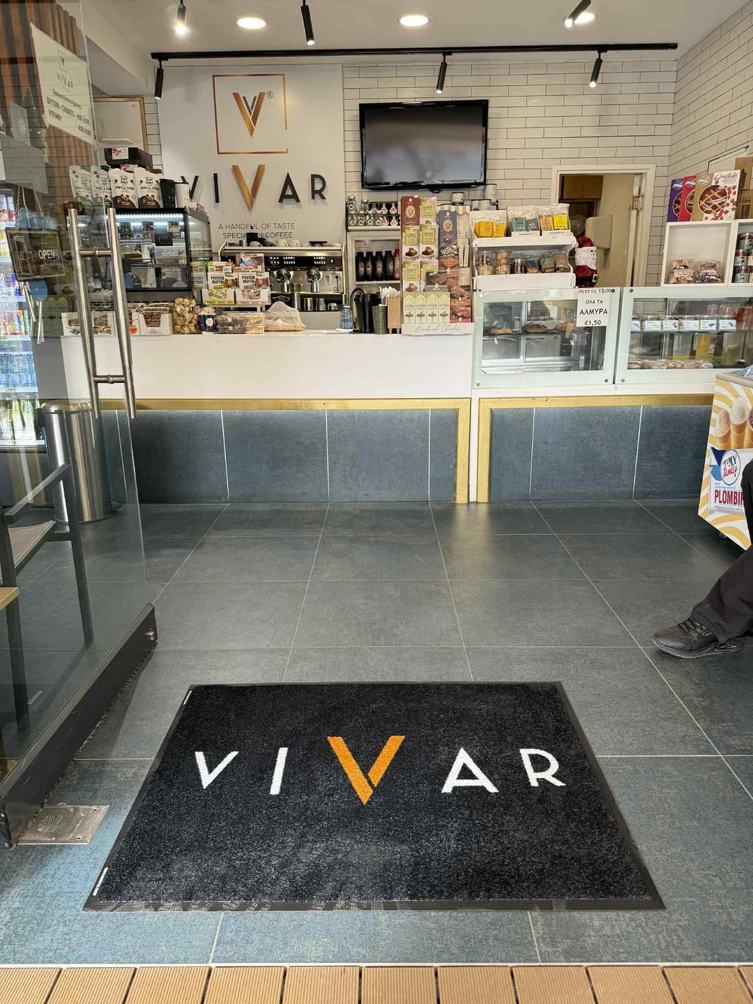Customer photo review of Custom Indoor Logo Mat