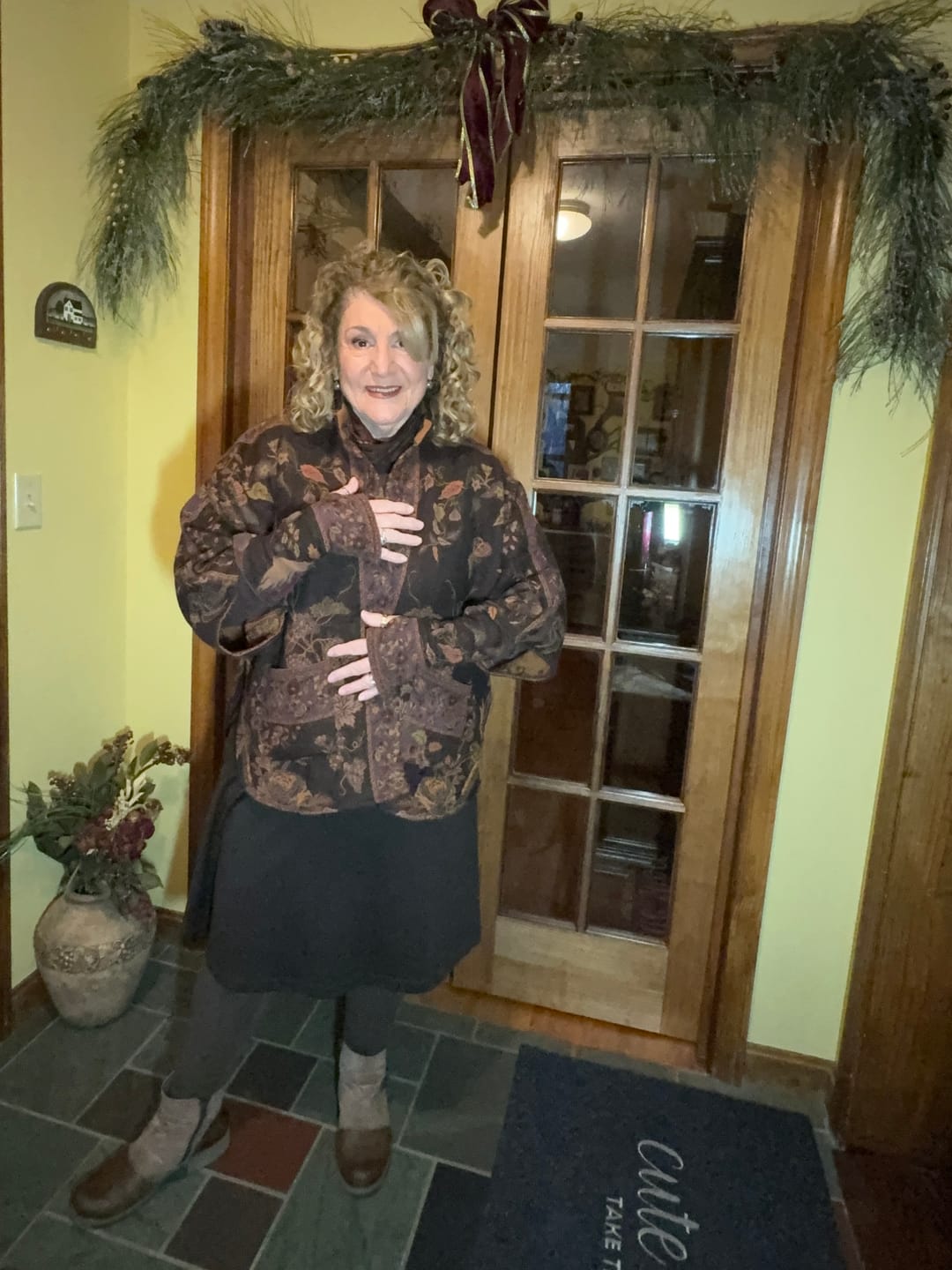 Customer photo review of Fingerless Gloves made in Boiled Merino Wool