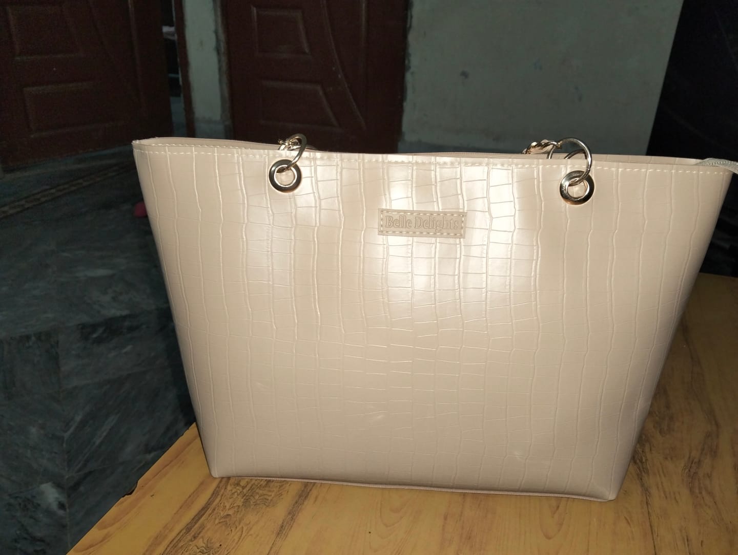 Customer photo review of Off White New Wave Tote Bag