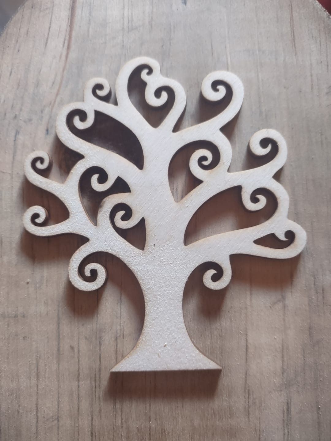 Customer photo review of Unfinished Wood Swirly Tree Shape - Craft - up to 46"