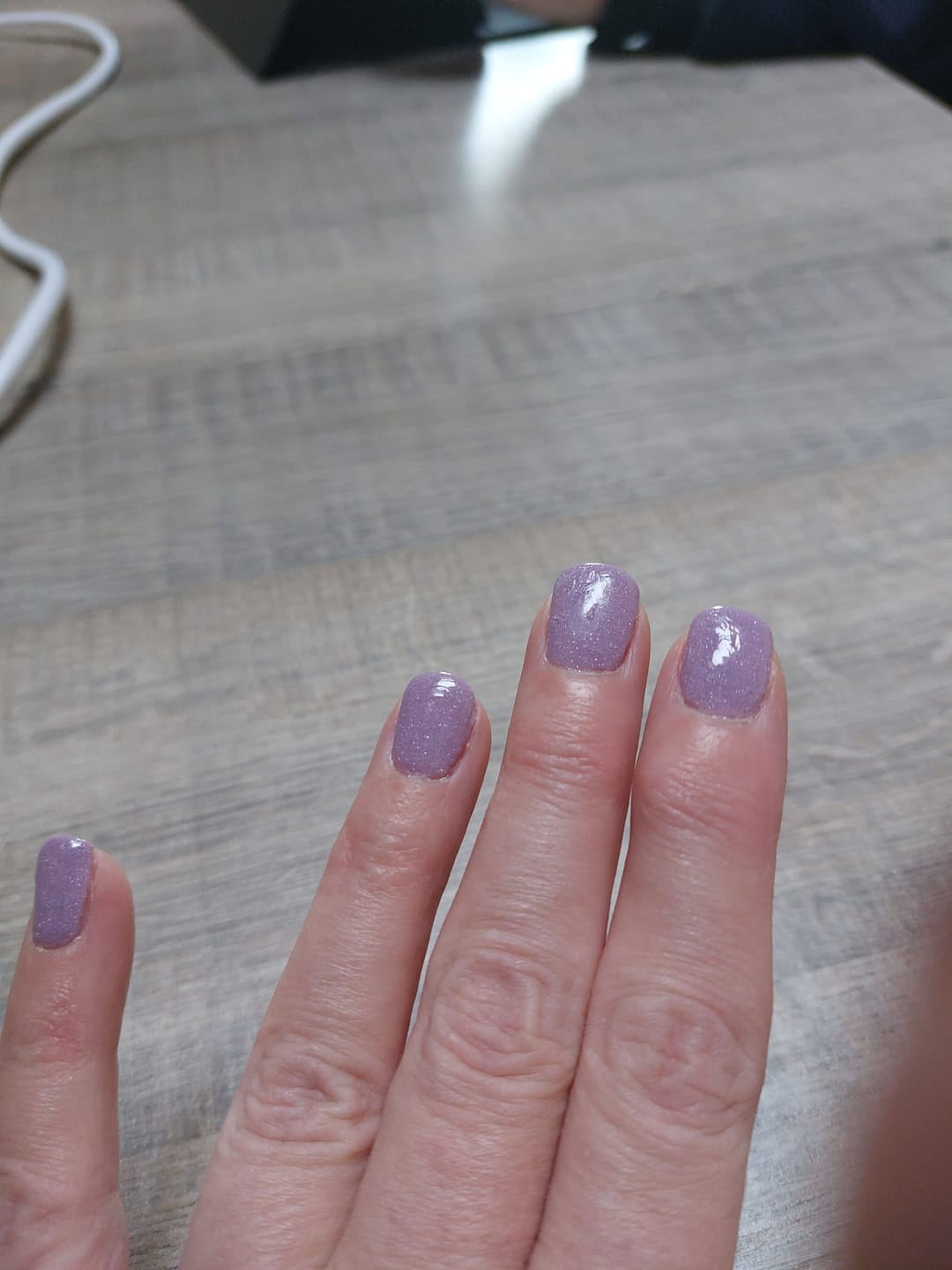 Customer photo review of Violet Sand Dipping Powder