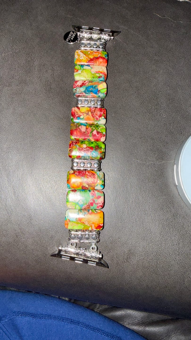 Customer photo review of Chic Flower Stretch Apple Watch Strap