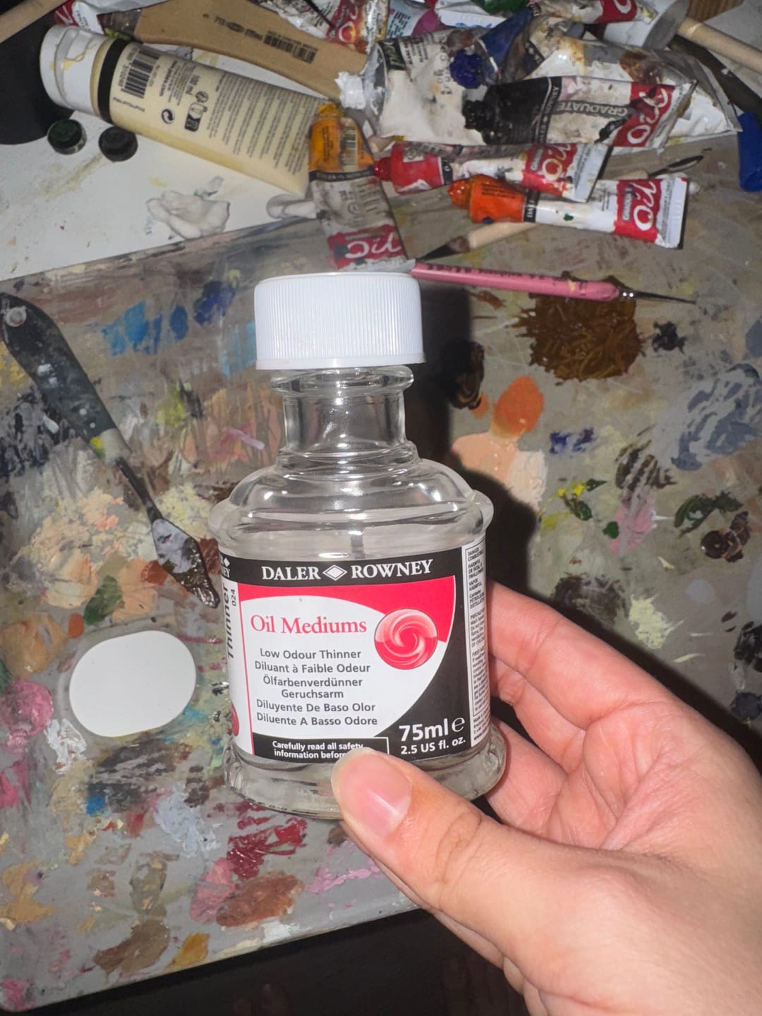 Customer photo review of Daler Rowney - Diluyente de Bajo Olor 024 75 ml