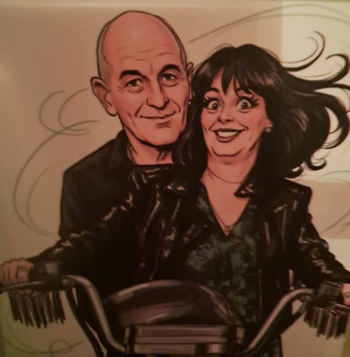 Customer photo review of Jouw Foto in Karikatuur Stijl - Gepersonaliseerde Tegel