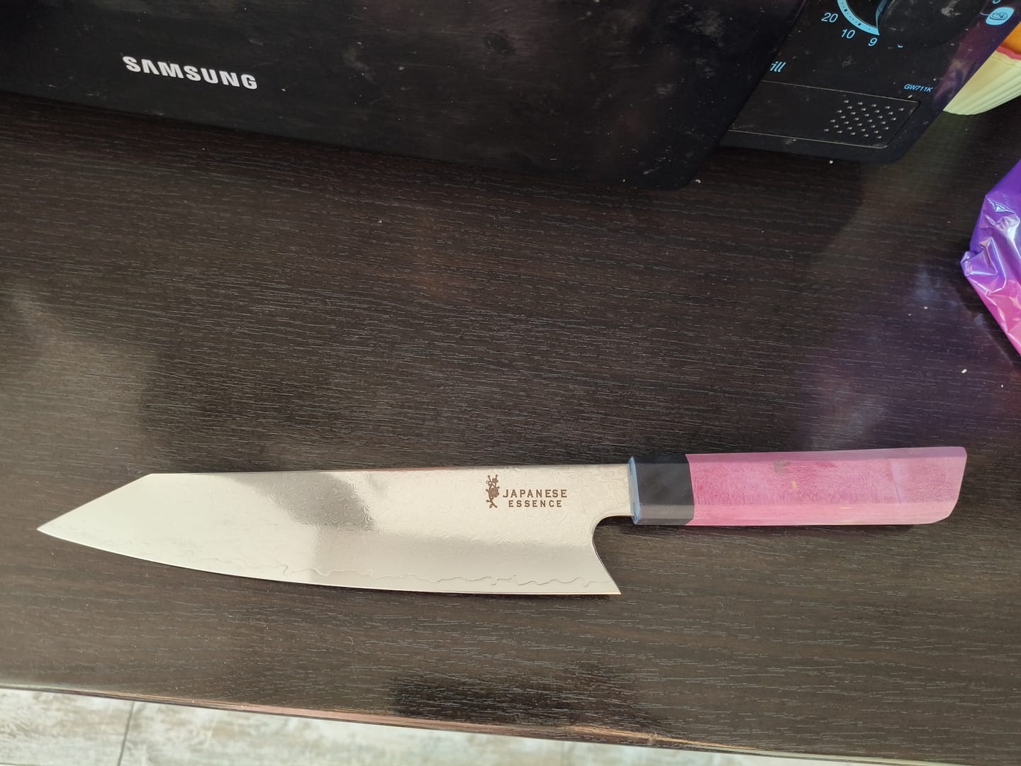 Customer photo review of Cuțit Kiritsuke 21 cm din Otel Damasc cu Maner Ruby Flame
