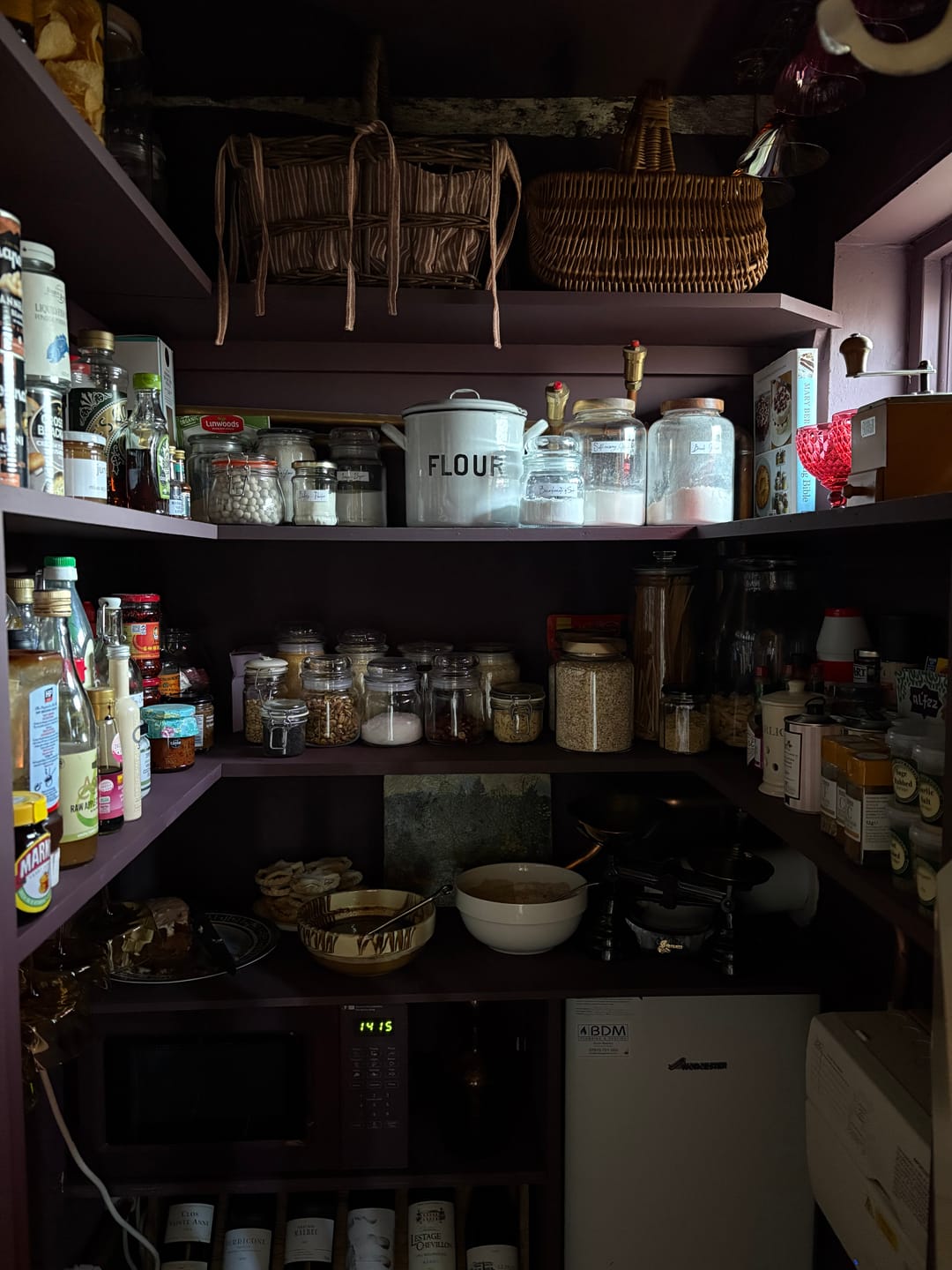 Customer photo review of Large Glass Acacia Pantry Jars