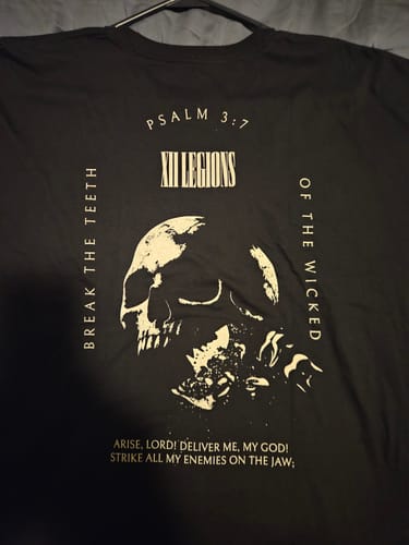 Customer photo review of PSALM 3:7 T-shirt