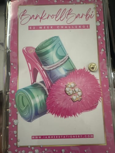 Customer photo review of Bankroll Barbi - $1378 Goal - 52 week challenge binder