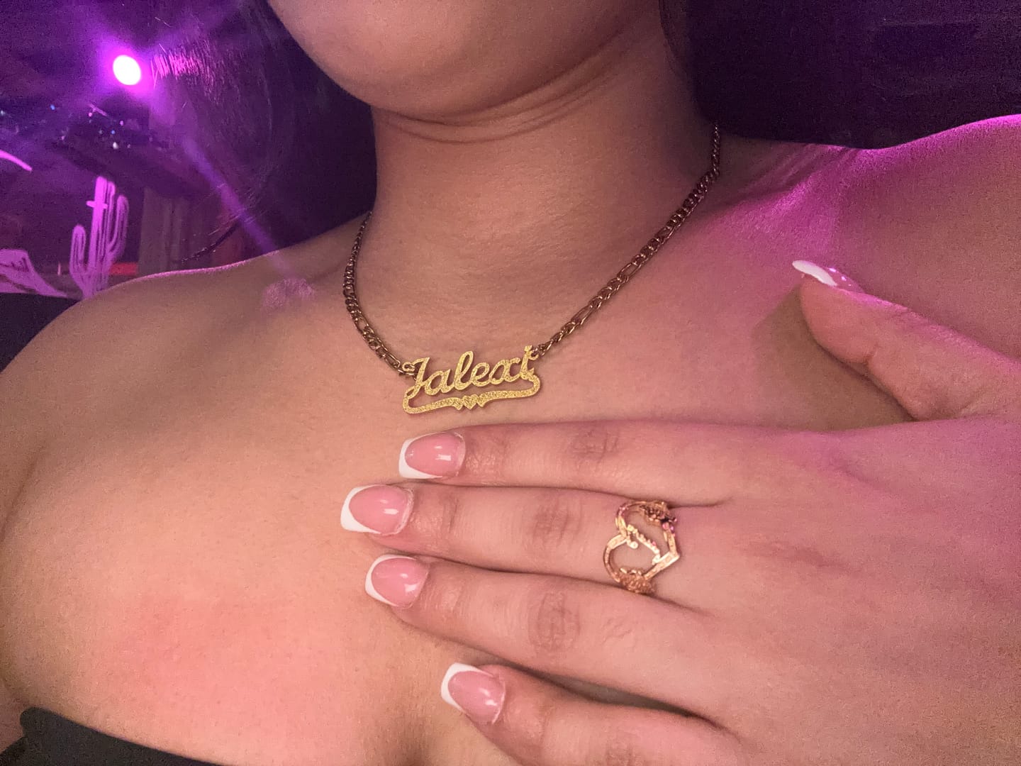 Customer photo review of Heart Initial Ring