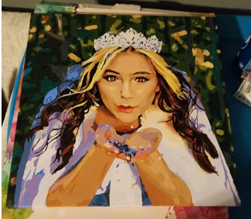 Customer photo review of Custom Portrait Paint By Numbers