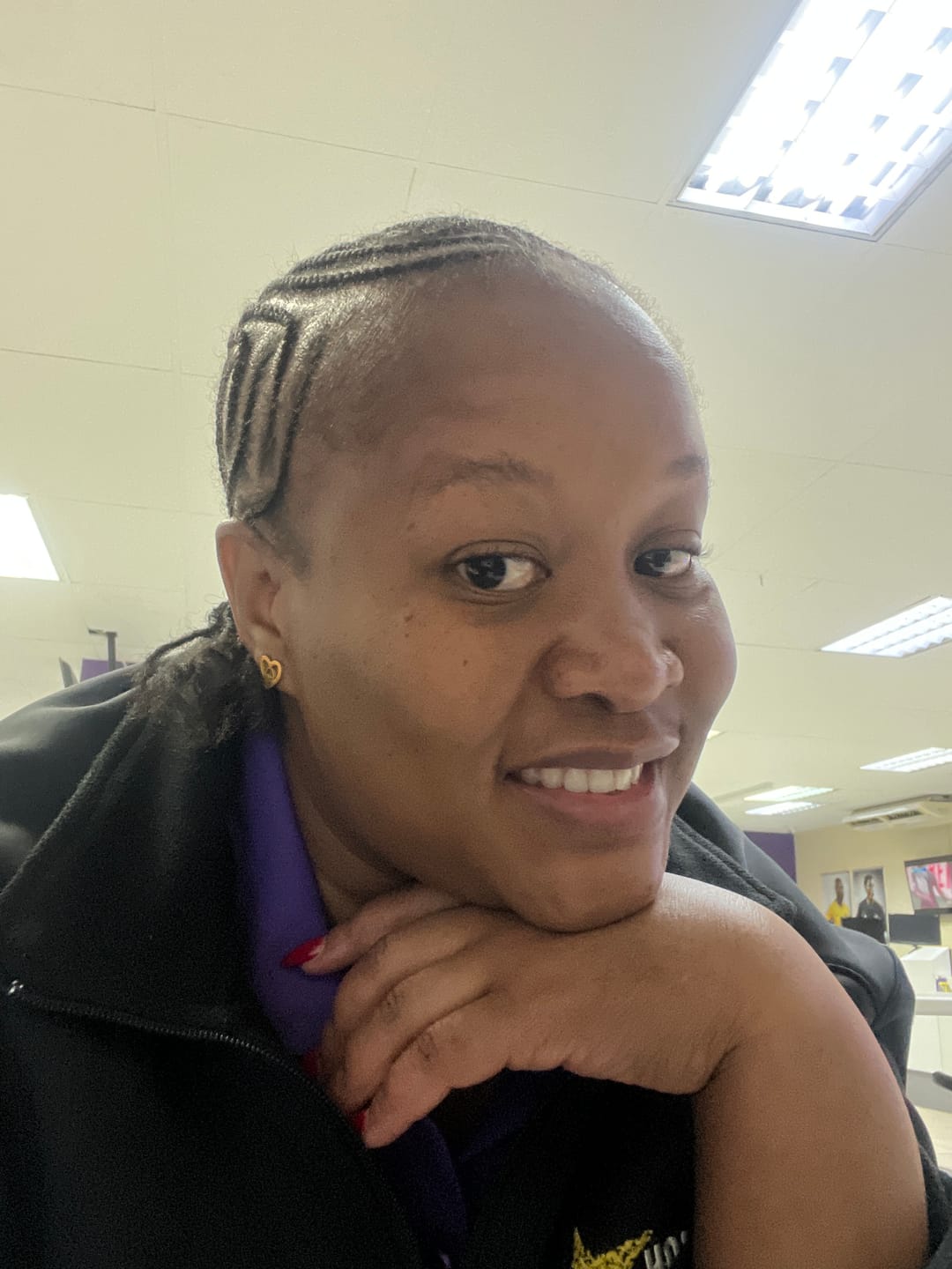 Customer photo review of Gold Thando Studs